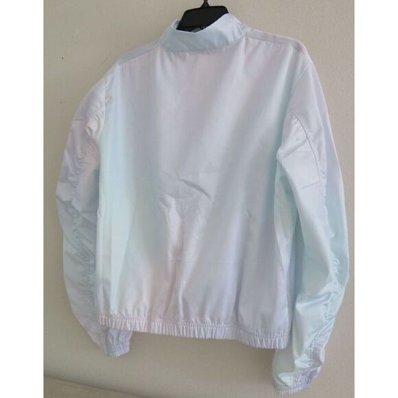 Nike DD4826 482 Women's Sz L-Tall Copa/White Woven All Over Print Jacket $95 - Picture 4 of 11